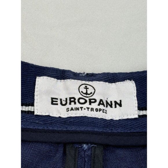 Europann Saint-Tropez Linen Shorts Mens 37 Blue Relax Resort Wear Beach Travel - Picture 5 of 10